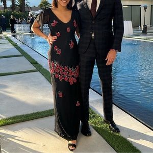 Vintage 90s beaded gown - beautiful with stunning detail! US S/4